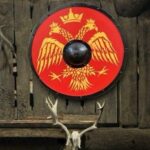 Medieval Byzantine Eagle Varangian Viking Shield Viking Valhalla Shield Red