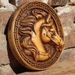 Wooden Carved Horse Sculpture