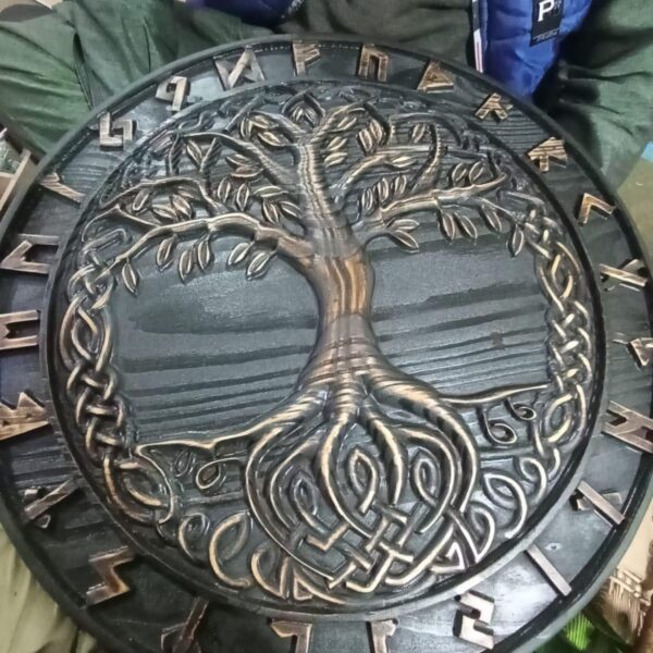 Wooden Hand Made Tree of Life Viking Shield