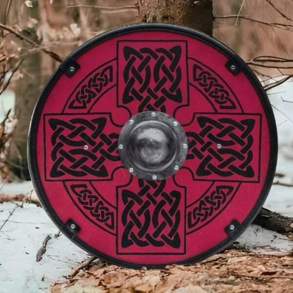 Medieval Viking Shield Wooden Shield Heavy Red