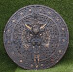 Viking Medieval Shield & Axe Set, Viking Round Shield, Viking Wolf Shield/Axe - Image 2