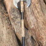 Generic Custom Handmade Carbon Steel Double-Headed Axe, Viking Medieval Warrior Axe with Leather Sheath, Double Sided Axe, Double Headed Axe, Best for Hunting, Camping and Gift for Loved Ones