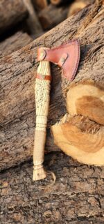 Hand Forged Viking Axe – Carbon Steel Blade with Ash Wood Handle and Leather Sheath, Camping, Hunting, Outdoor Hatchet Valhalla Ax, Medieval Axe, Authentic Norse Axe, Historical Gift for Men - Image 2