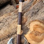 Hand-Forged Stainless Steel Double-Headed Viking Battle Axe often styled as a Dark Warrior and Norse Berserker Axe