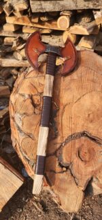 Hand-Forged Stainless Steel Double-Headed Viking Battle Axe often styled as a Dark Warrior and Norse Berserker Axe - Image 3