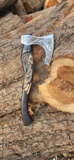 Fenrir Viking Axe Handmade, Nordic Wolf Axe with Sheath - Image 3