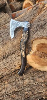 Fenrir Viking Axe Handmade, Nordic Wolf Axe with Sheath - Image 4